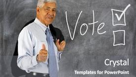 Presentation with voting - Beautiful slides featuring voters - voting boxes displayed backdrop and a gray colored foreground
