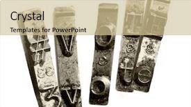  Presentation with vote - Presentation design consisting of voting - vote with old typewriter macro background and a soft green colored foreground