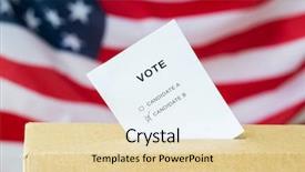  Presentation with civil rights - Beautiful slide deck featuring voting and civil rights concept backdrop and a lemonade colored foreground