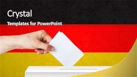  Presentation with civil rights - Theme featuring his vote into ballot box background and a black colored foreground