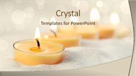  Presentation with lit candles - Audience pleasing slides consisting of votive candles in sand lit backdrop and a lemonade colored foreground