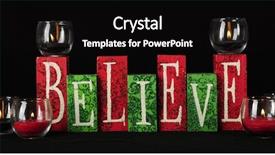  Presentation with votive - Cool new slide deck with votive candles isolated on black backdrop and a black colored foreground