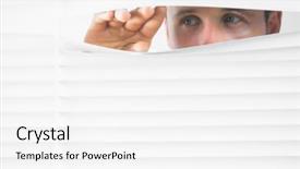  Presentation with blue eyes technology close up - Audience pleasing slide set consisting of voyeur - close up of male blue backdrop and a white colored foreground