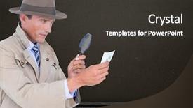  Presentation with detective magnifying glass - Slide set featuring voyeur - digital composite of detective background and a  colored foreground