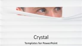  Presentation with blue eyes technology eye scan - Presentation consisting of voyeur - male blue eyes spying background and a white colored foreground