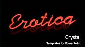  Presentation with neon - Beautiful presentation theme featuring voyeurism - red neon sign backdrop and a black colored foreground