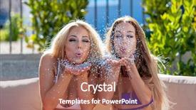  Presentation with helping others two hands woman - Presentation design enhanced with voyeurism - two friends enjoying each others background and a  colored foreground