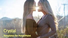  Presentation with friends - Cool new presentation design with voyeurism - two friends enjoying each others backdrop and a  colored foreground