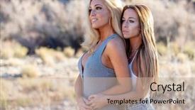  Presentation with friends - Amazing presentation design having voyeurism - two friends enjoying each others backdrop and a  colored foreground