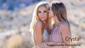  Presentation with helping others two hands woman - Presentation theme with voyeurism - two friends enjoying each others background and a  colored foreground