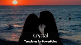  Presentation with friends - Presentation theme having voyeurism - two friends enjoying each others background and a black colored foreground