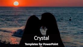  Presentation with friends - Cool new PPT theme with voyeurism - two friends enjoying each others backdrop and a black colored foreground