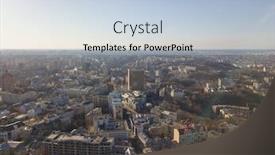  Presentation with city - Cool new slide set with vozdvizhenka-podol-and-dorogozhychi-districts backdrop and a light blue colored foreground