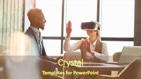  Presentation with african american meeting - Audience pleasing slide deck consisting of vr - african-american businessman communicating with young backdrop and a tawny brown colored foreground