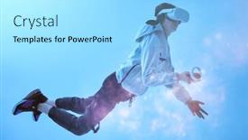  Presentation with virtual reality - Slide deck featuring vr-games-a-teenager-boy background and a arctic colored foreground