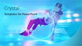  Presentation with energy air - Slide deck having vr-games-and-technologies background and a light blue colored foreground