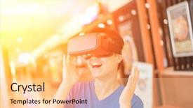  Presentation with experience - Audience pleasing presentation consisting of mall asia - smile happy man getting experience backdrop and a lemonade colored foreground