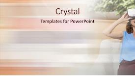  Presentation with digital - Colorful slide deck enhanced with vr headset with motion transition backdrop and a  colored foreground