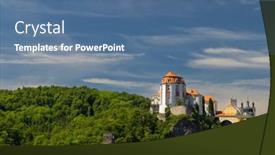  Presentation with region - Slide set featuring vranov-nad-dyji-castle-znojmo background and a ocean colored foreground