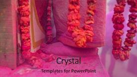  Presentation with india - Slide set having vrindavan india march 19 2016 background and a coral colored foreground