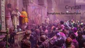  Presentation with holi - Cool new presentation with vrindavan-india-march-20-2016 backdrop and a coral colored foreground