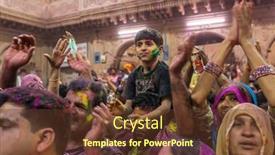  Presentation with holi - Beautiful slide deck featuring vrindavan-india-march-20-2016 backdrop and a tawny brown colored foreground