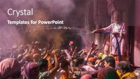  Presentation with holi - Cool new slide set with vrindavan-india-march-22-2016 backdrop and a violet colored foreground