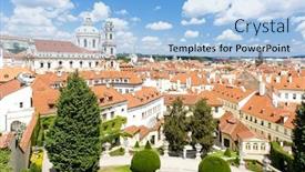  Presentation with prague - PPT layouts enhanced with vrtbovska garden and saint nicholas church prague czech republic background and a light blue colored foreground