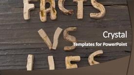  Presentation with fake news - Colorful presentation design enhanced with vs - fake vs lies fake news backdrop and a tawny brown colored foreground