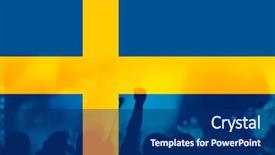  Presentation with supporting - Presentation theme consisting of russia vs - football fans supporting sweden background and a navy blue colored foreground