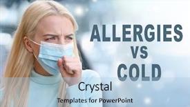 Presentation with allergies - Presentation featuring vs - text allergies vs cold background and a  colored foreground