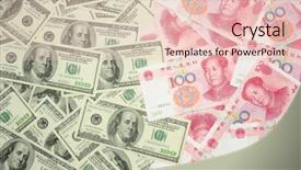  Presentation with bills - Audience pleasing slides consisting of vs china one hundred yuan backdrop and a lemonade colored foreground