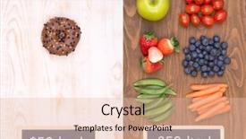  Presentation with healthy food - Amazing slide deck having vs unhealthy food concept making backdrop and a lemonade colored foreground