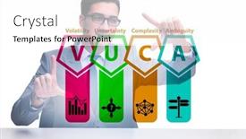  Presentation with ambiguity - Presentation theme featuring vuca-concept-volatility-uncertainty-complexity background and a white colored foreground