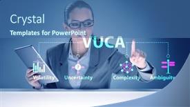  Presentation with volatility - PPT layouts featuring vuca-concept-volatility-uncertainty-complexity background and a ocean colored foreground