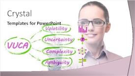  Presentation with volatility - PPT theme consisting of vuca-concept-volatility-uncertainty-complexity background and a white colored foreground