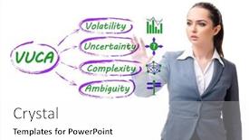  Presentation with ambiguity - Presentation theme enhanced with vuca-concept-volatility-uncertainty-complexity background and a white colored foreground