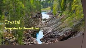  Presentation with rocky - Slide set consisting of vuoksa-river-and-rocky-canyon background and a tawny brown colored foreground