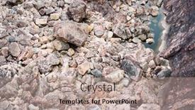  Presentation with rocky - Slides featuring vuoksa-river-and-rocky-canyon background and a coral colored foreground