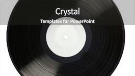  Presentation with vinyl record - Cool new presentation theme with vynil - old vinyl record isolated backdrop and a dark gray colored foreground