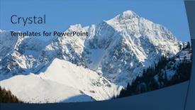  Presentation with high voltag line - Presentation design with vysoke-tatry-high-tatras-slovakia background and a teal colored foreground