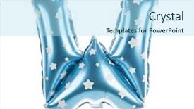  Presentation with 5 stars five star rating - Audience pleasing presentation theme consisting of w - balloon font with stars part backdrop and a light blue colored foreground