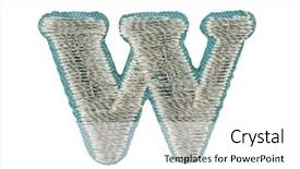  Presentation with fonts - PPT theme enhanced with w - fonts that are stitched background and a white colored foreground