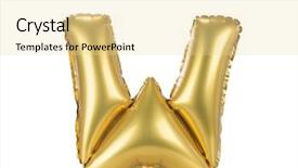  Presentation with balloon - Beautiful presentation theme featuring w - gold balloon font part backdrop and a blonde colored foreground