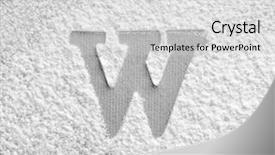  Presentation with flour - Amazing theme having w - silhouette of letter w backdrop and a light gray colored foreground