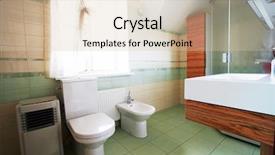  Presentation with toilet - Colorful PPT theme enhanced with w hotel - toilet bowl and bidet backdrop and a lemonade colored foreground