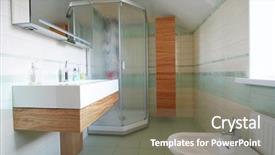  Presentation with bathroom - Slide set having w hotel - washstand and bidet background and a gray colored foreground