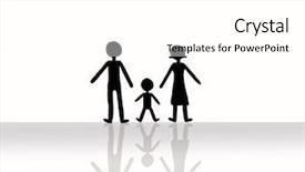  Presentation with family and school - Beautiful presentation theme featuring w illustration of a family backdrop and a  colored foreground