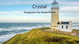  Presentation with pacific - PPT theme having wa - north head lighthouse at pacific background and a light blue colored foreground