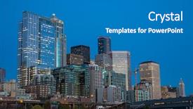  Presentation with seattle - Cool new slides with wa - seattle skyline at sunset wa backdrop and a teal colored foreground